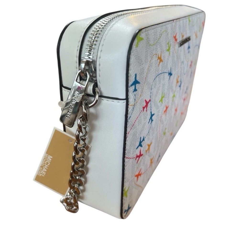 Michael Kors White Multicolor Jet Set Crossbody Bag - NWT - Picture 3 of 5
